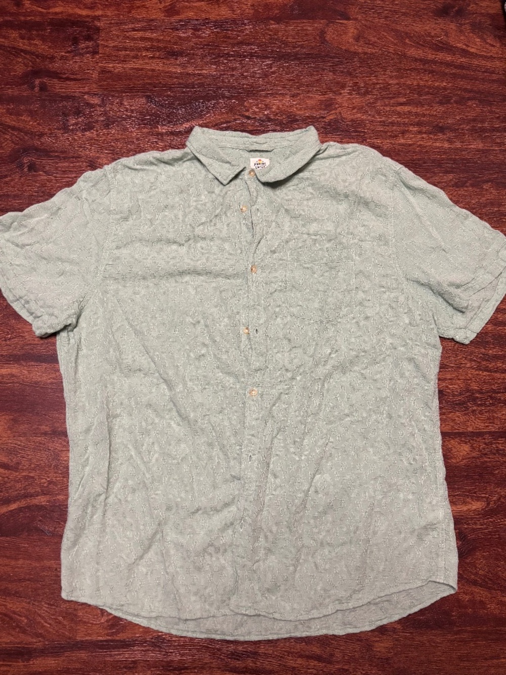 Marine Layer Bright Green Button Down